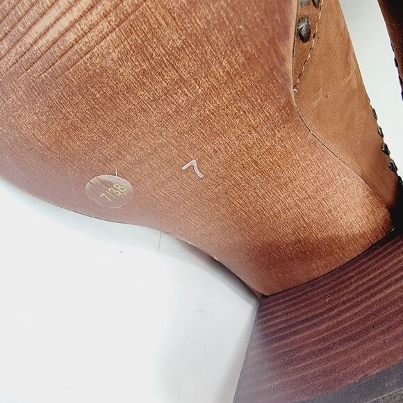 Lucky Brand Dynah Bow Block Heel Chocolate Brown Dress Sandals Size 7 - Picture 9 of 9